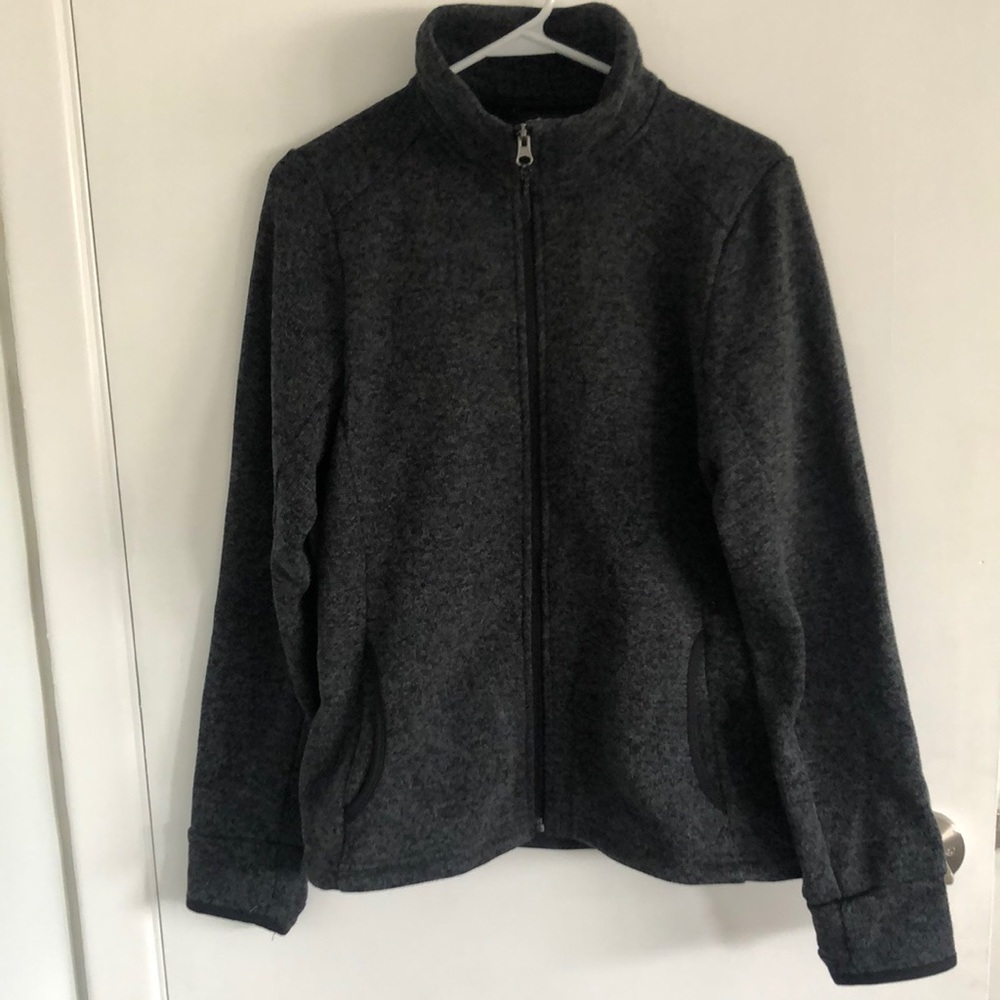 NWT Grey Sweater Fleece Jacket